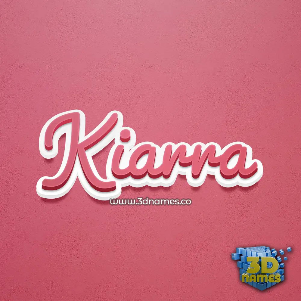 kiarra in Red Scribble style - 3D name wallpaper