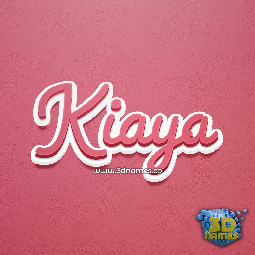 kiaya in Red Scribble style - 3D name wallpaper