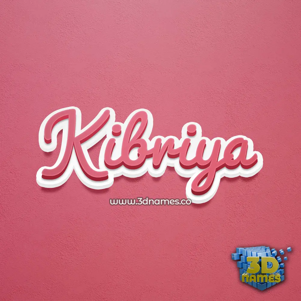 kibriya in Red Scribble style - 3D name wallpaper