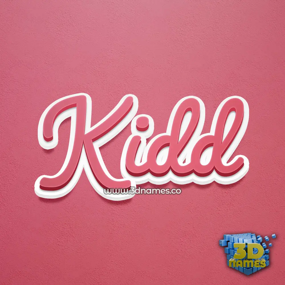 kidd in Red Scribble style - 3D name wallpaper