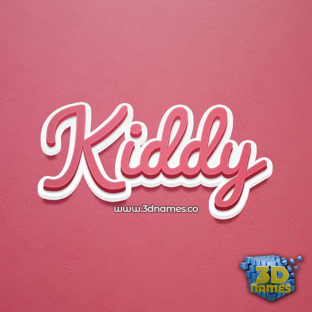 kiddy in Red Scribble style - 3D name wallpaper