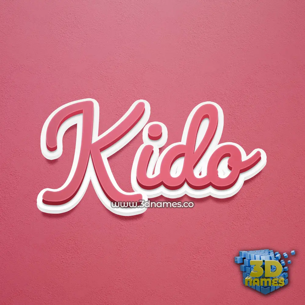 kido in Red Scribble style - 3D name wallpaper