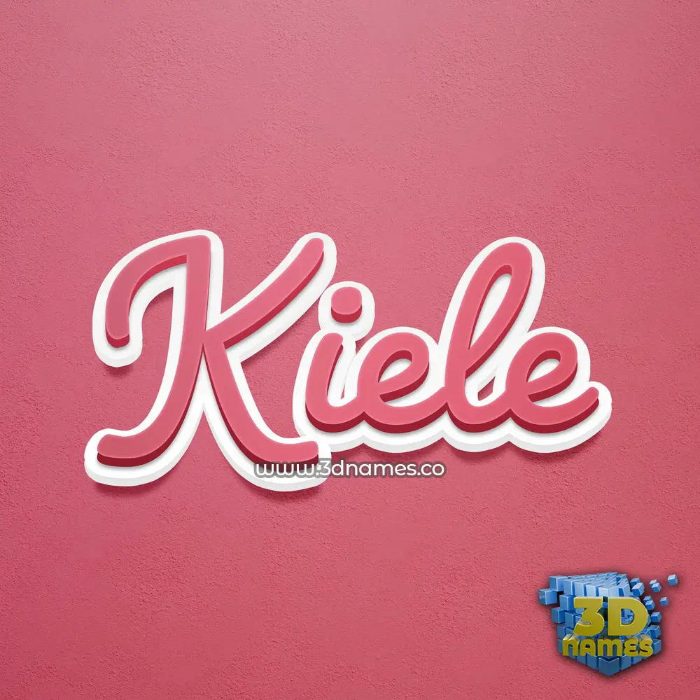 kiele in Red Scribble style - 3D name wallpaper