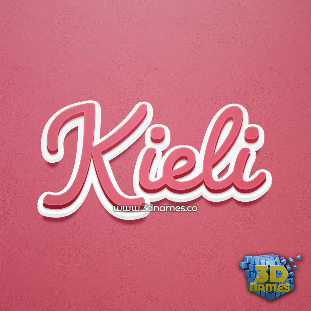 kieli in Red Scribble style - 3D name wallpaper