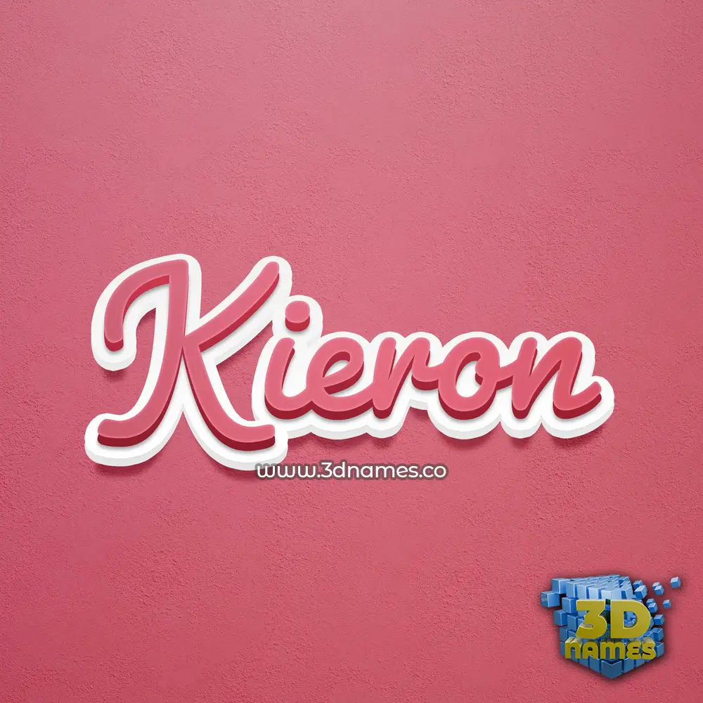 kieron in Red Scribble style - 3D name wallpaper