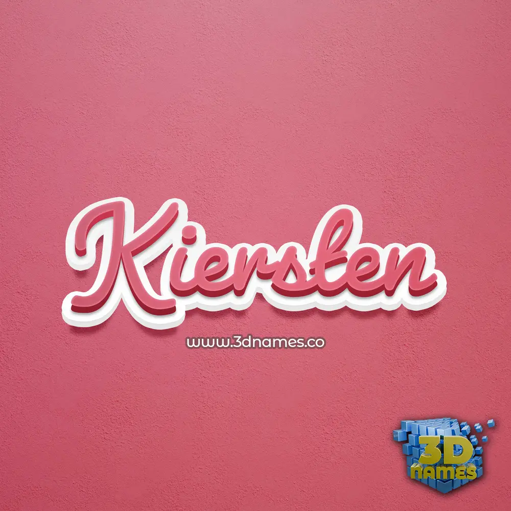 kiersten in Red Scribble style - 3D name wallpaper