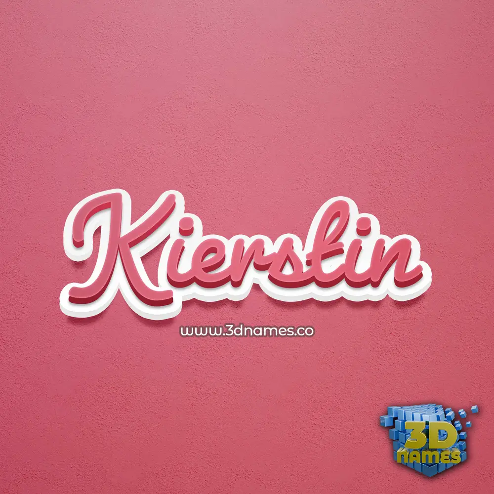 kierstin in Red Scribble style - 3D name wallpaper
