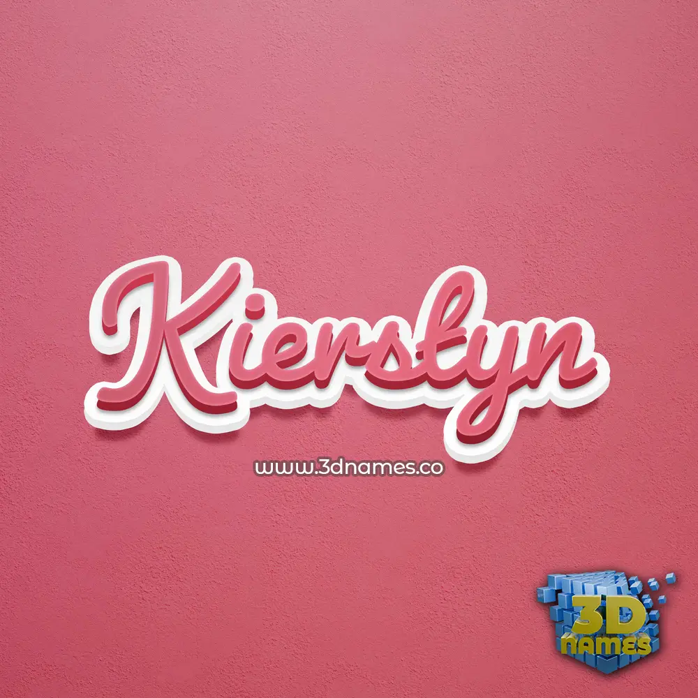 kierstyn in Red Scribble style - 3D name wallpaper