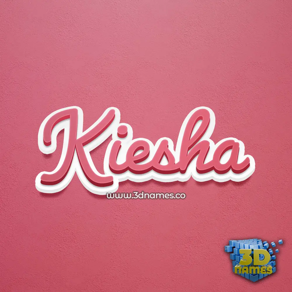 kiesha in Red Scribble style - 3D name wallpaper