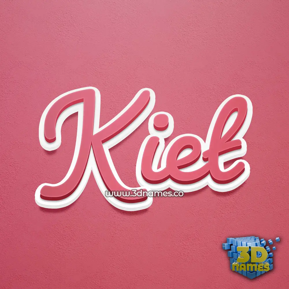kiet in Red Scribble style - 3D name wallpaper