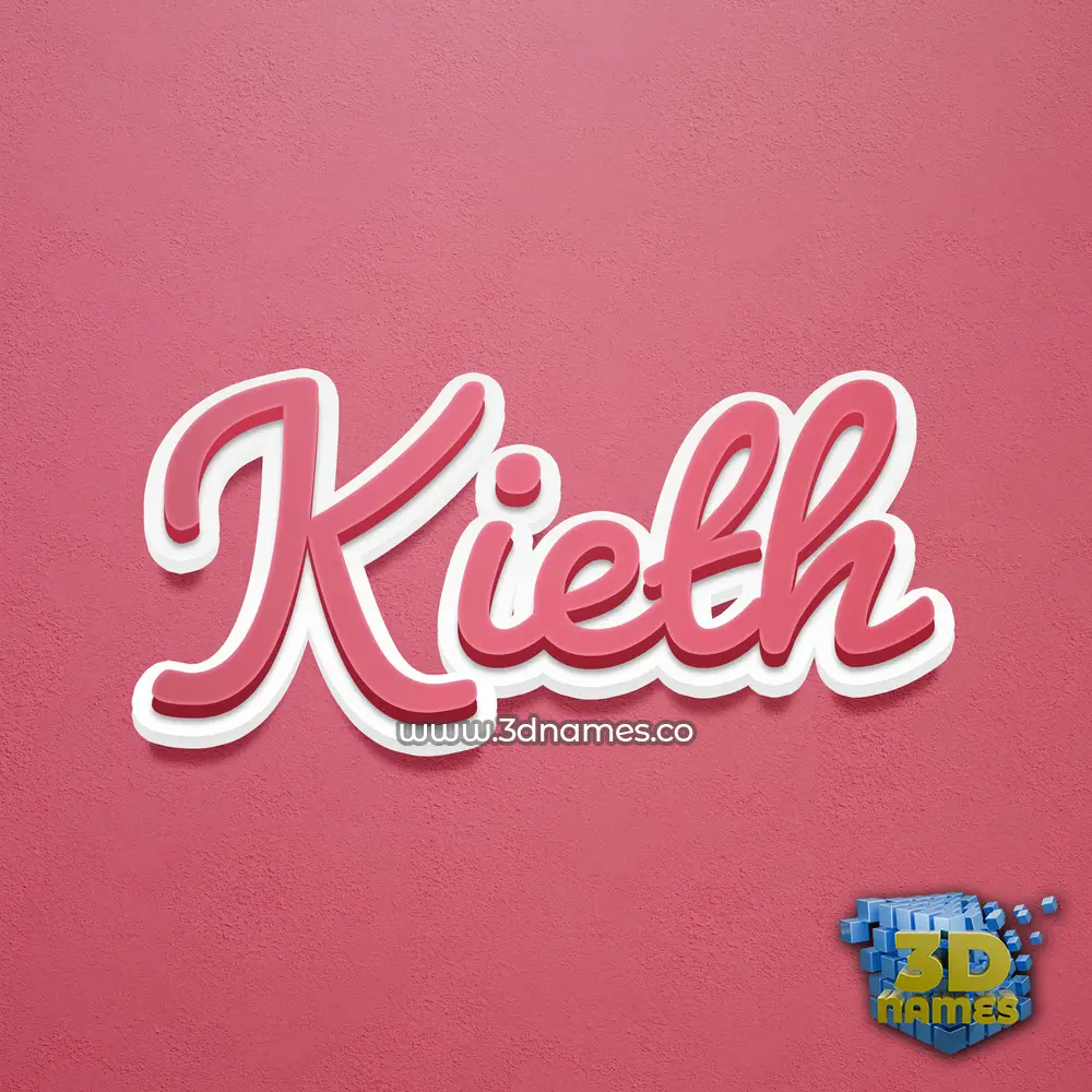 kieth in Red Scribble style - 3D name wallpaper