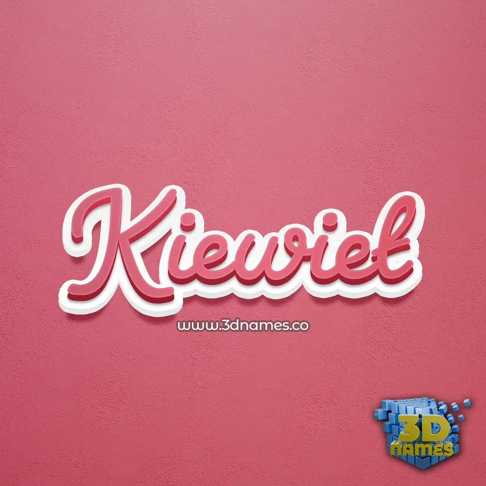 kiewiet in Red Scribble style - 3D name wallpaper