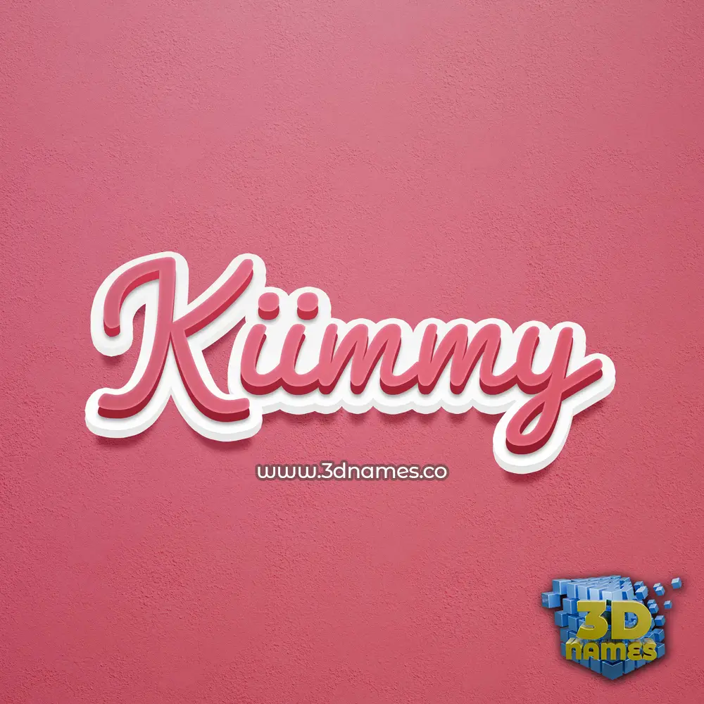 kiimmy in Red Scribble style - 3D name wallpaper