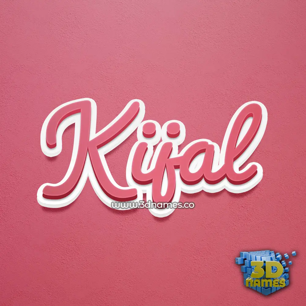 kijal in Red Scribble style - 3D name wallpaper
