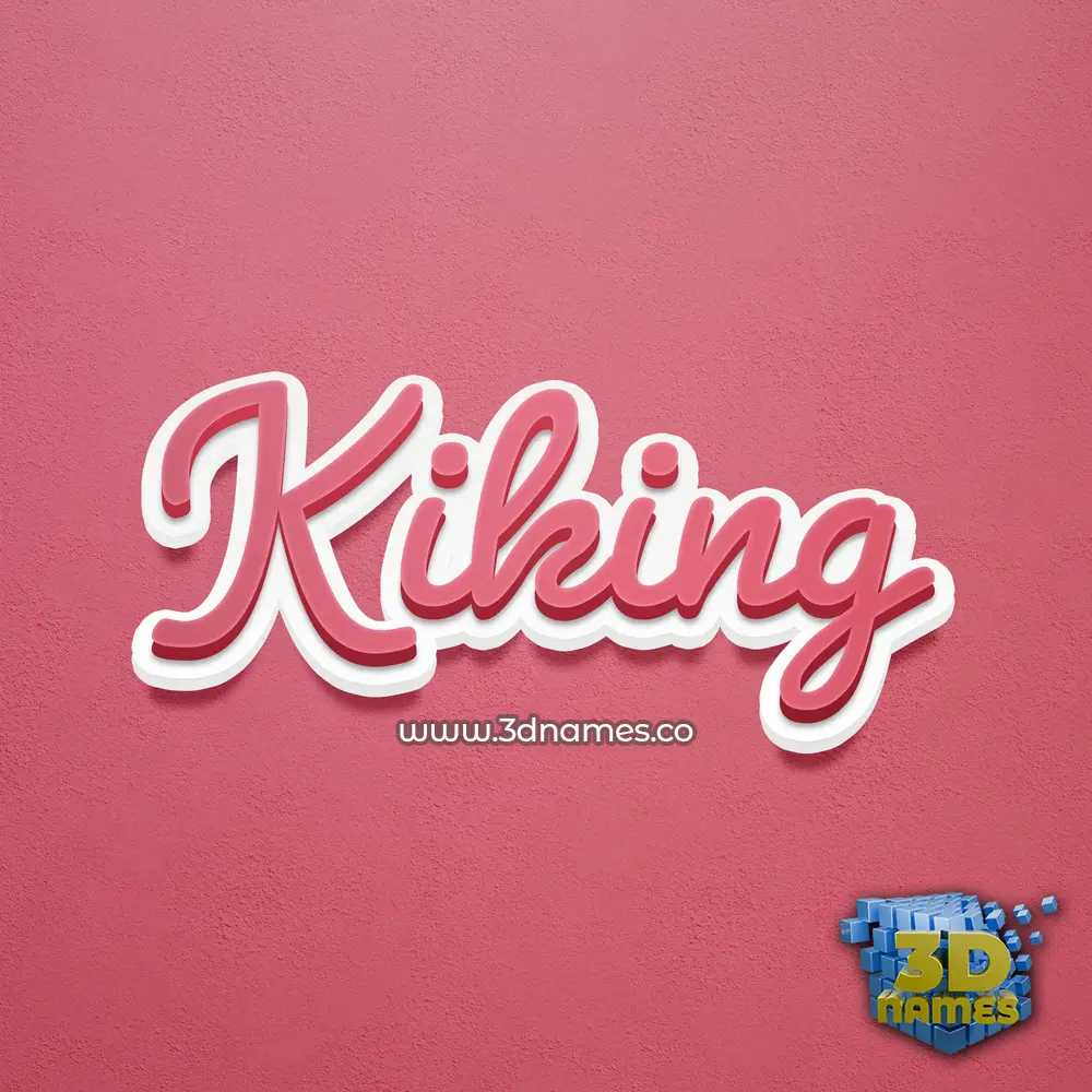 kiking in Red Scribble style - 3D name wallpaper