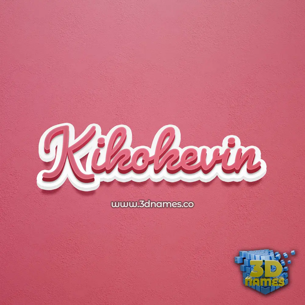 kikokevin in Red Scribble style - 3D name wallpaper