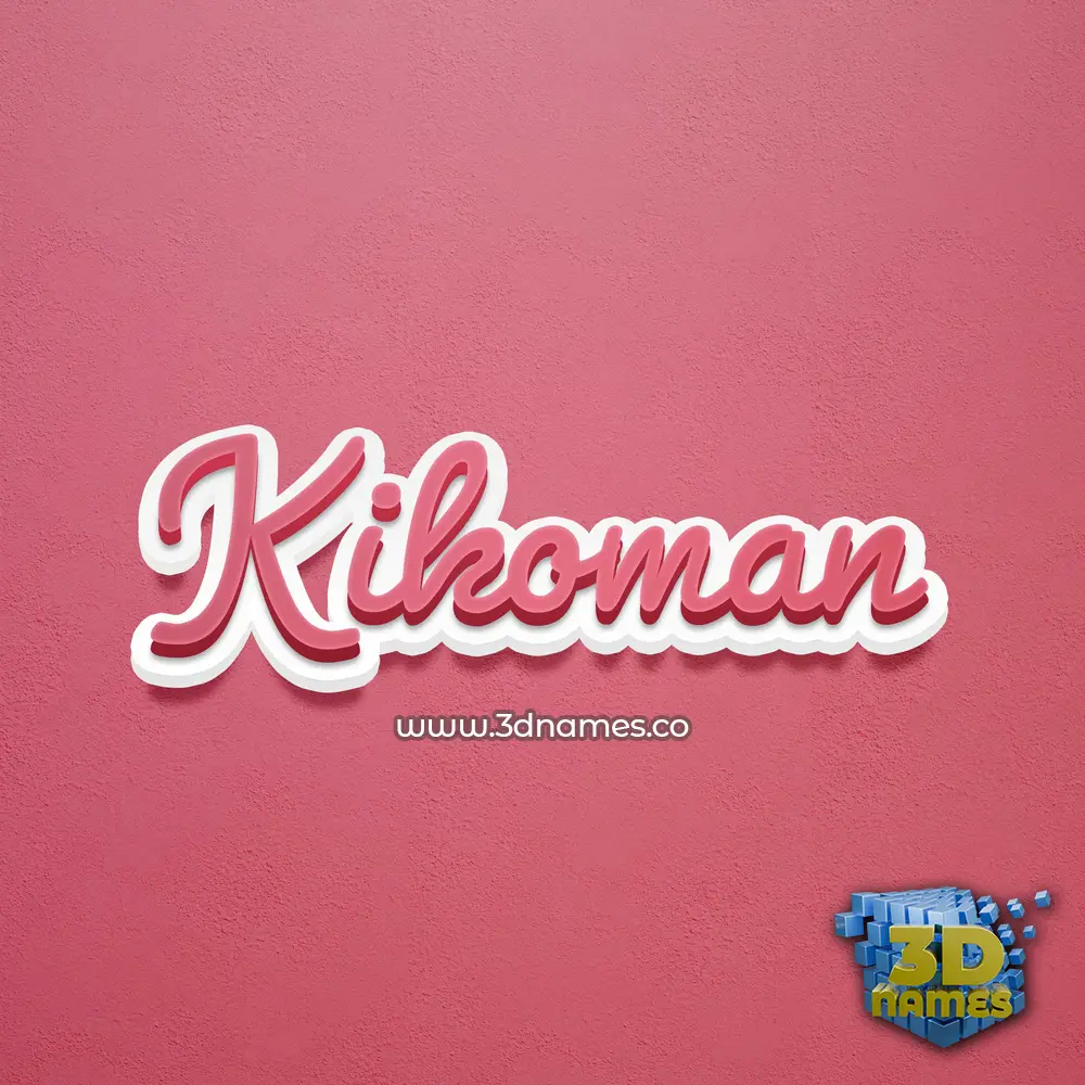 kikoman in Red Scribble style - 3D name wallpaper