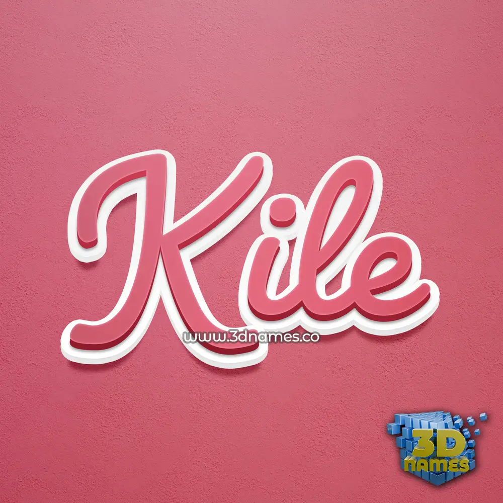 kile in Red Scribble style - 3D name wallpaper