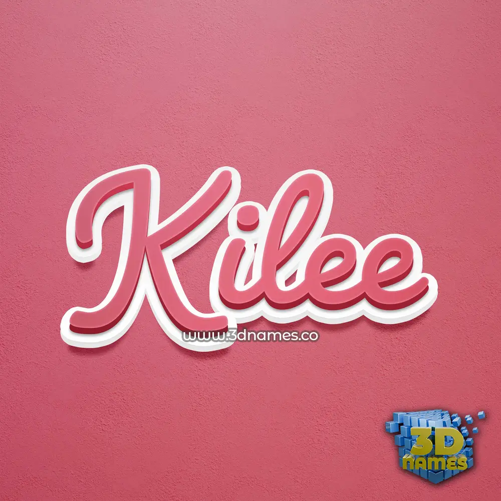 kilee in Red Scribble style - 3D name wallpaper