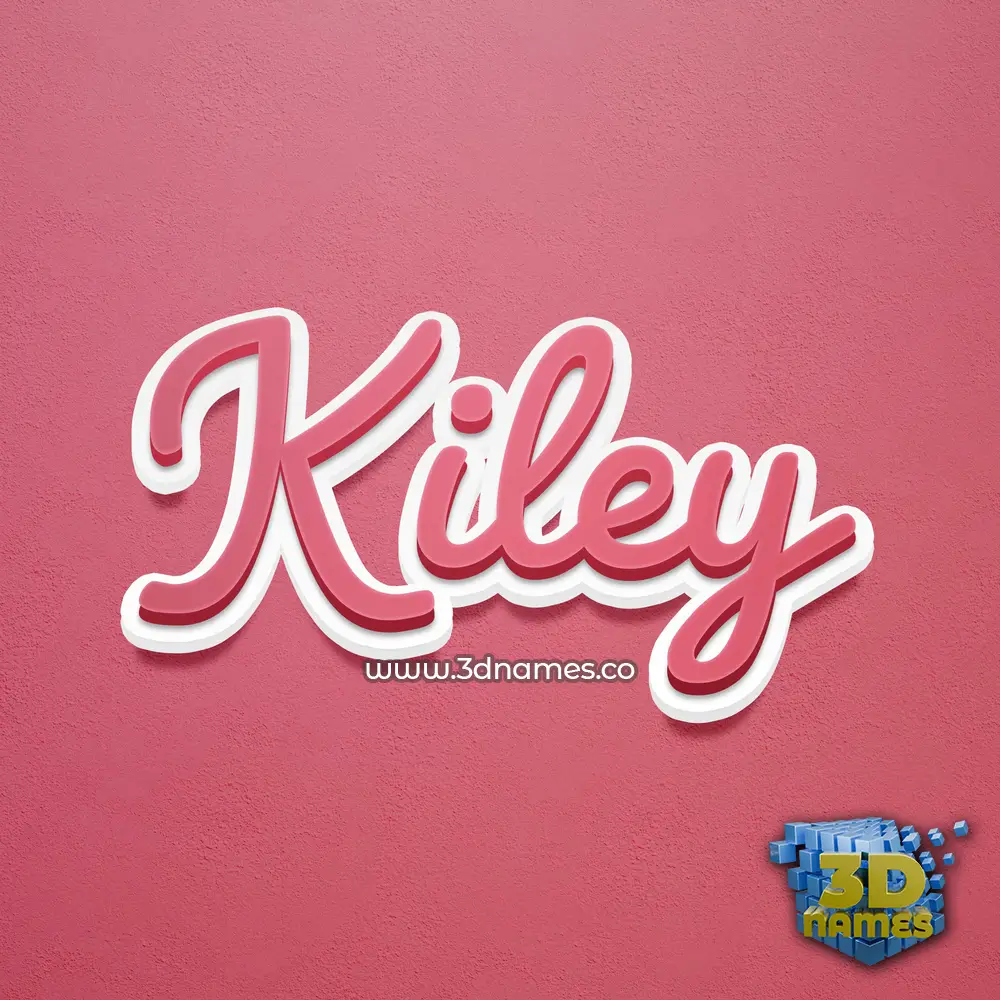 kiley in Red Scribble style - 3D name wallpaper