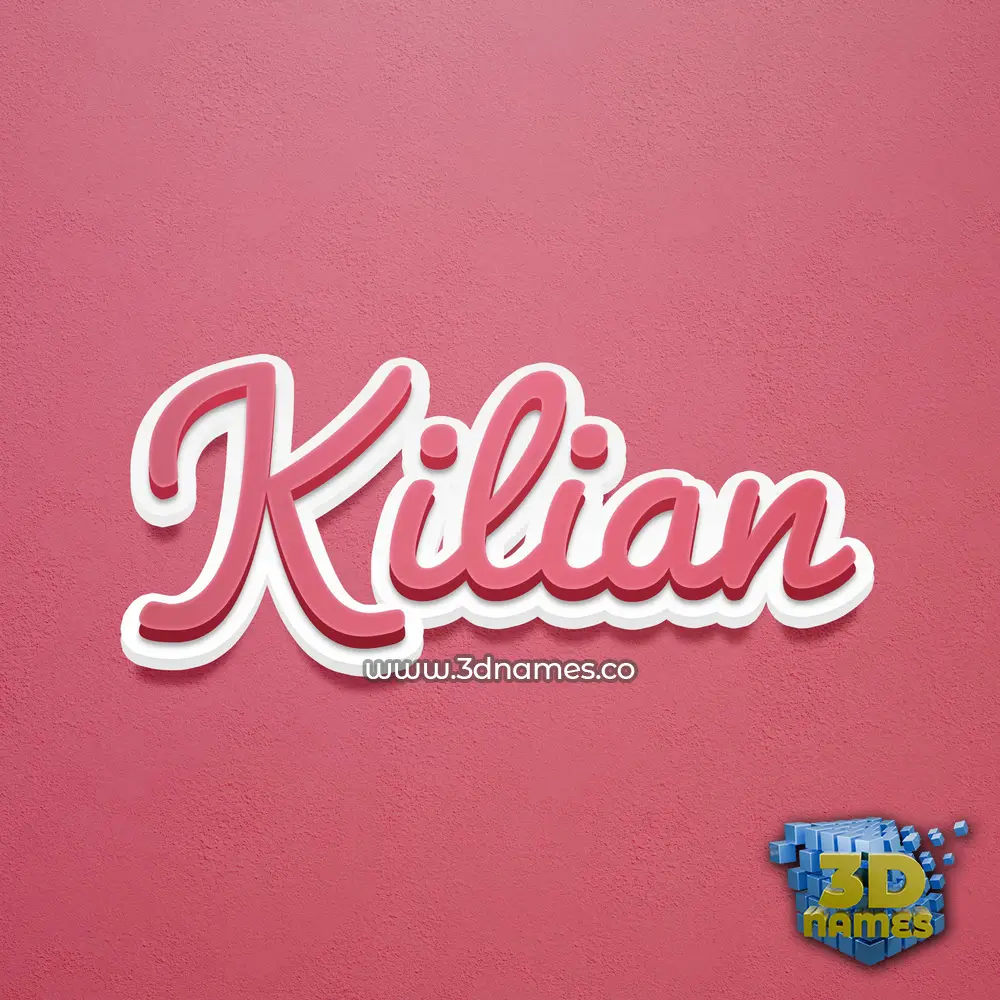 kilian in Red Scribble style - 3D name wallpaper