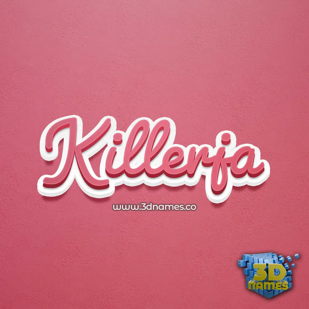 killerja in Red Scribble style - 3D name wallpaper