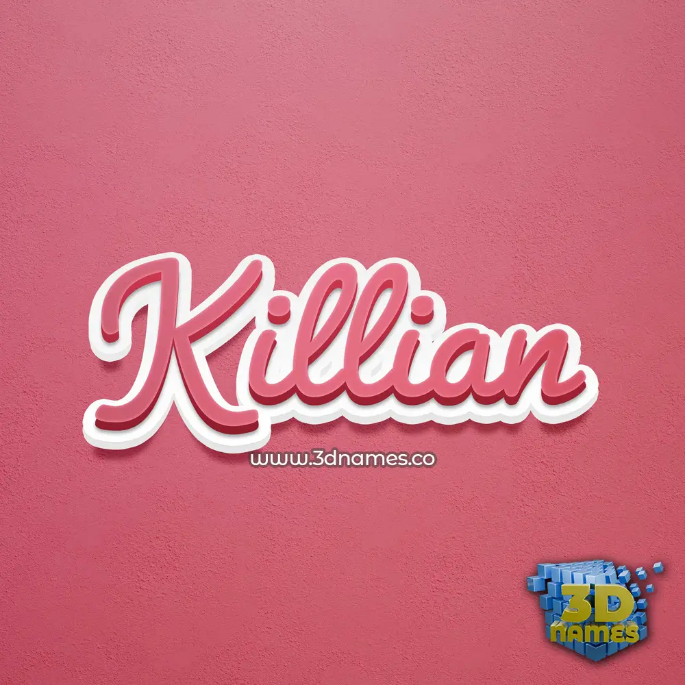 killian in Red Scribble style - 3D name wallpaper