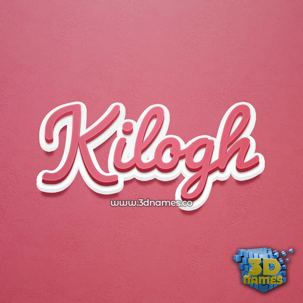 kilogh in Red Scribble style - 3D name wallpaper