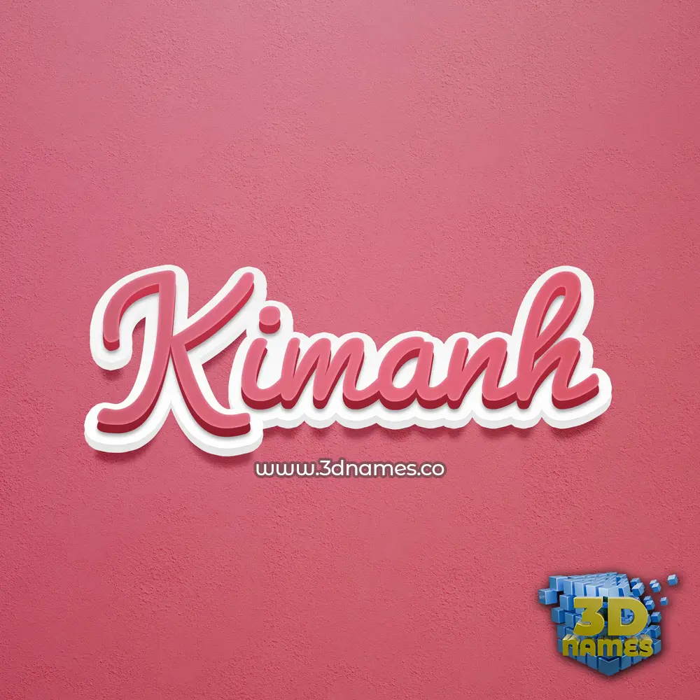 kimanh in Red Scribble style - 3D name wallpaper