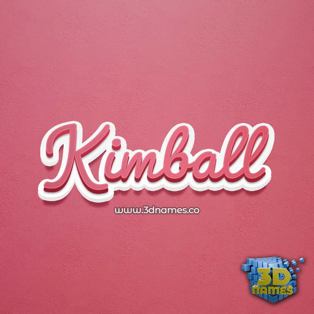 kimball in Red Scribble style - 3D name wallpaper
