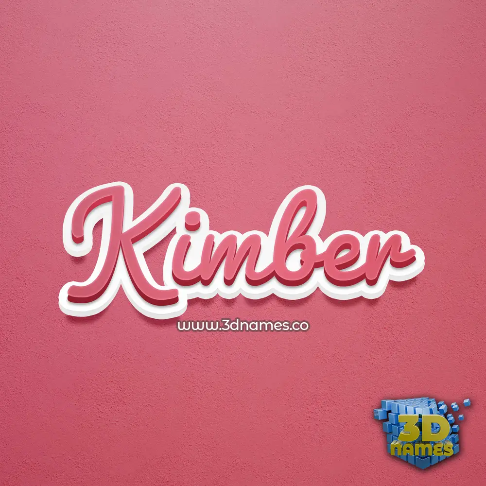 kimber in Red Scribble style - 3D name wallpaper