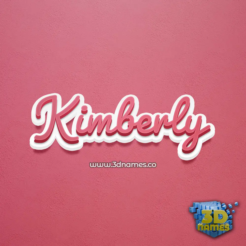 kimberly in Red Scribble style - 3D name wallpaper