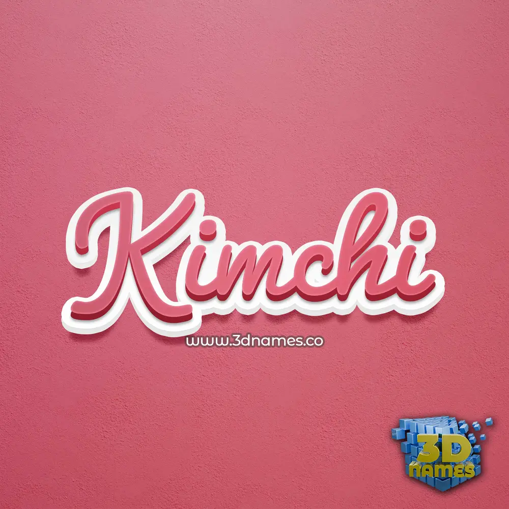 kimchi in Red Scribble style - 3D name wallpaper