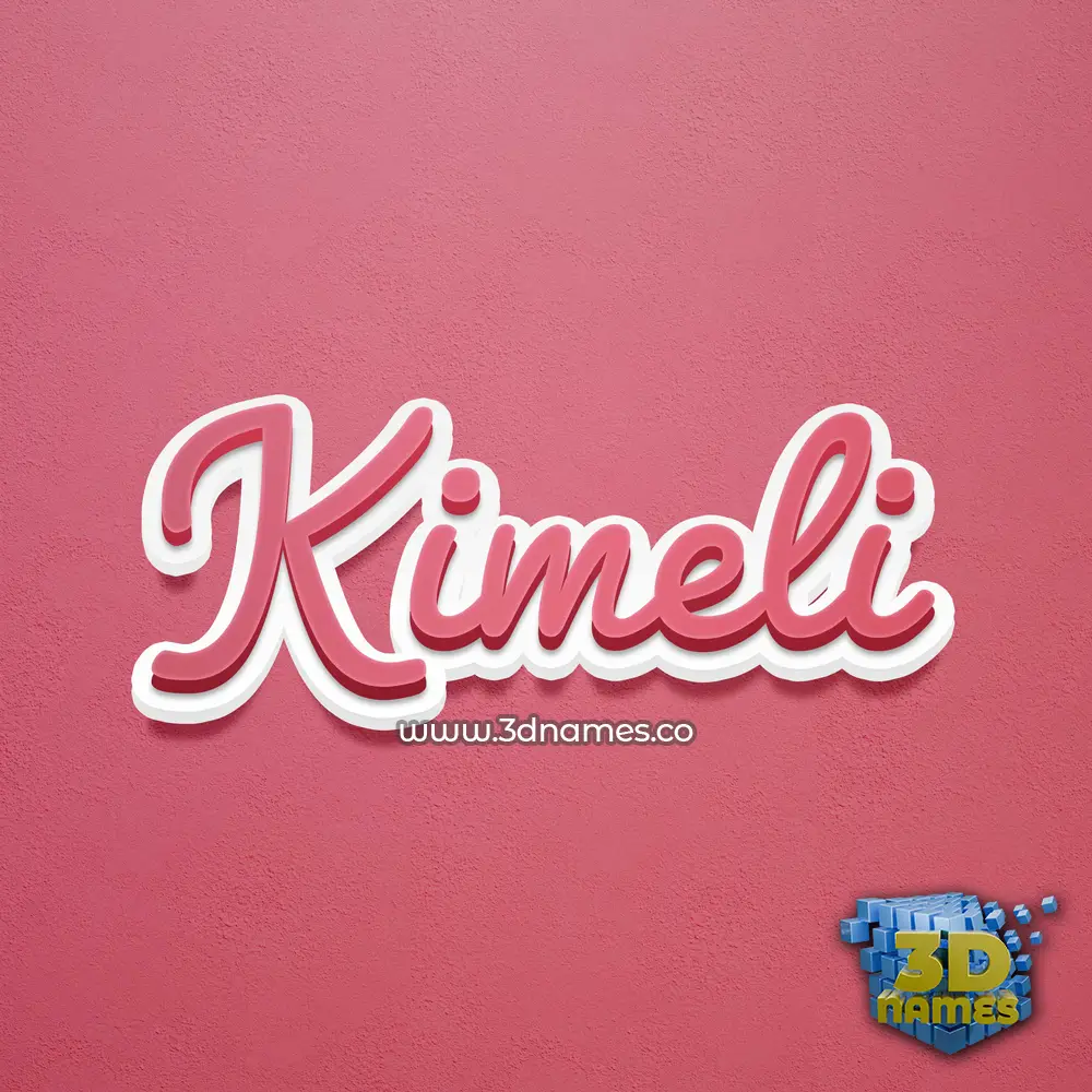 kimeli in Red Scribble style - 3D name wallpaper