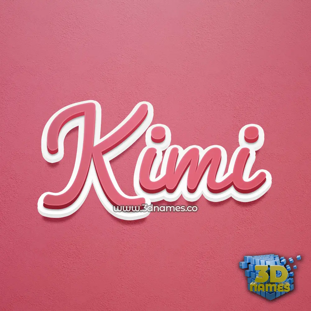 kimi in Red Scribble style - 3D name wallpaper