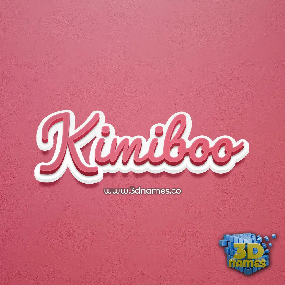 kimiboo in Red Scribble style - 3D name wallpaper