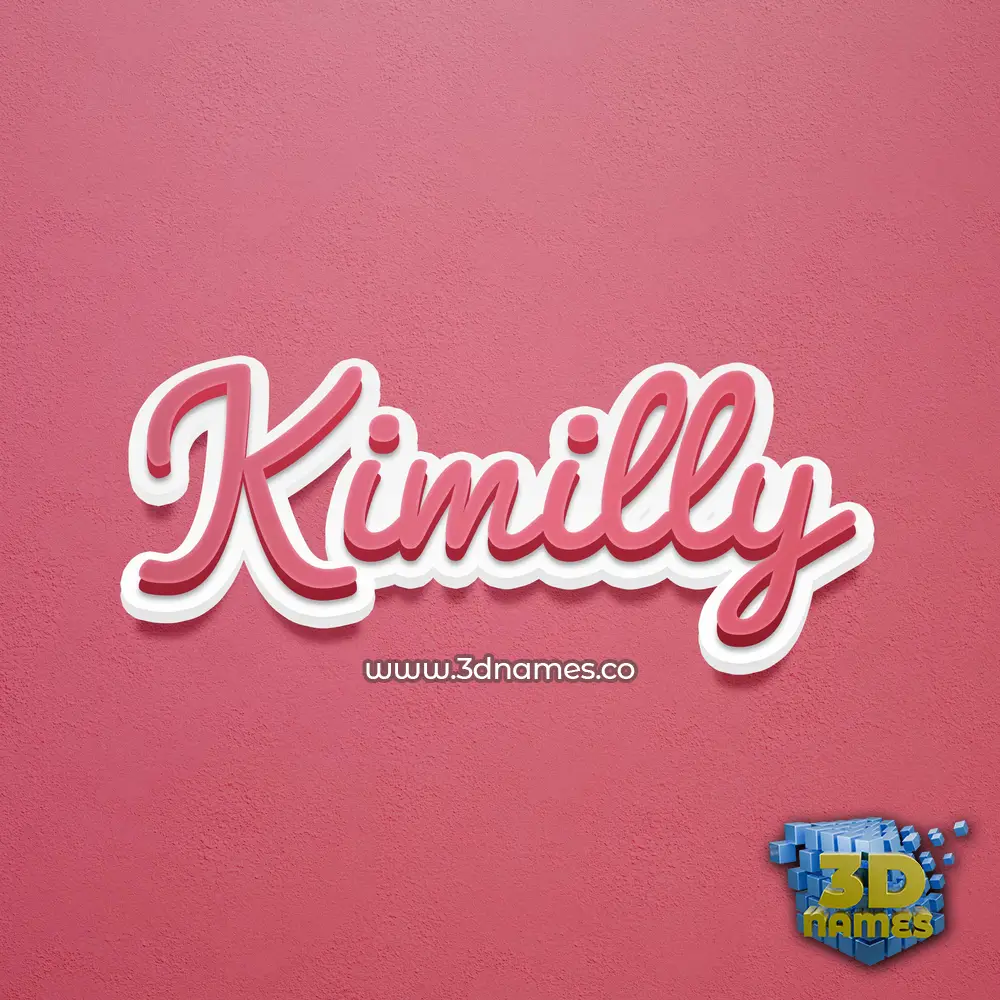 kimilly in Red Scribble style - 3D name wallpaper