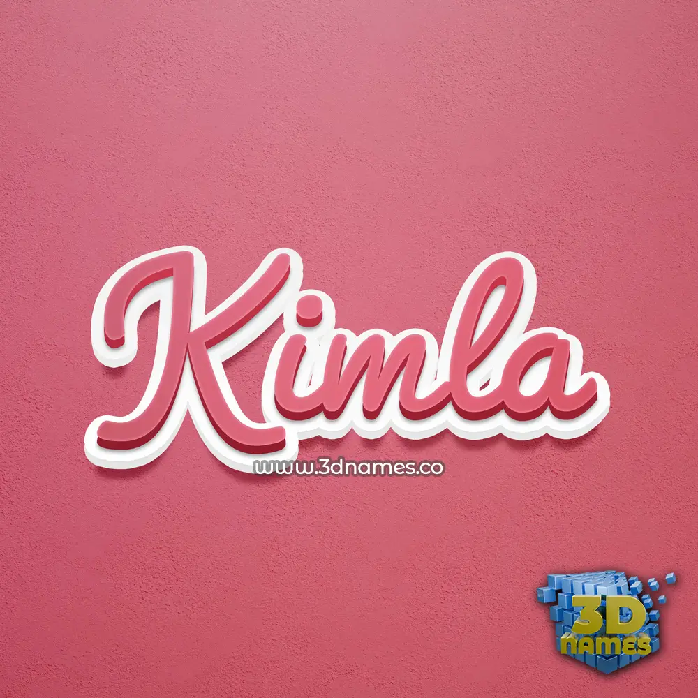 kimla in Red Scribble style - 3D name wallpaper