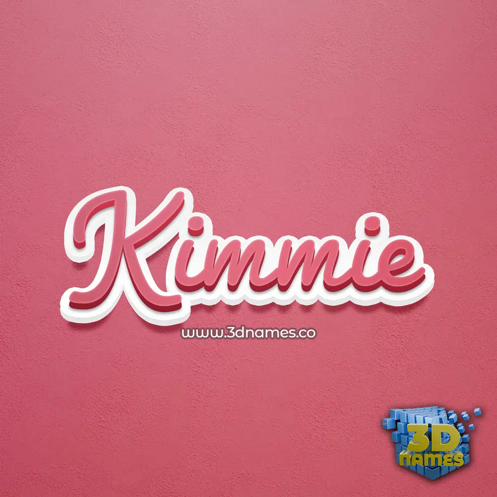 kimmie in Red Scribble style - 3D name wallpaper
