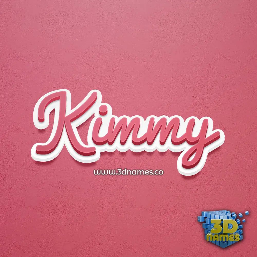 kimmy in Red Scribble style - 3D name wallpaper