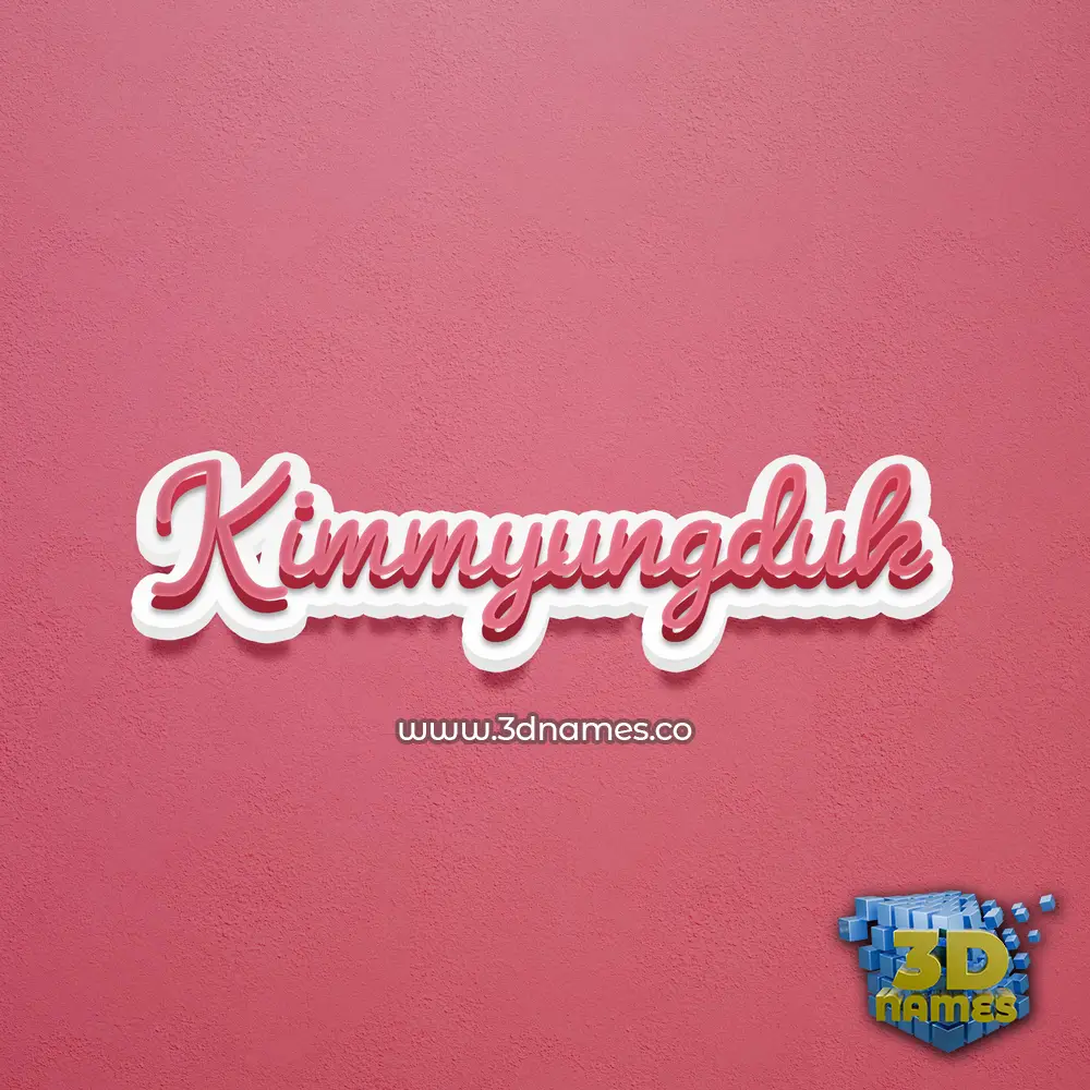 kimmyungduk in Red Scribble style - 3D name wallpaper