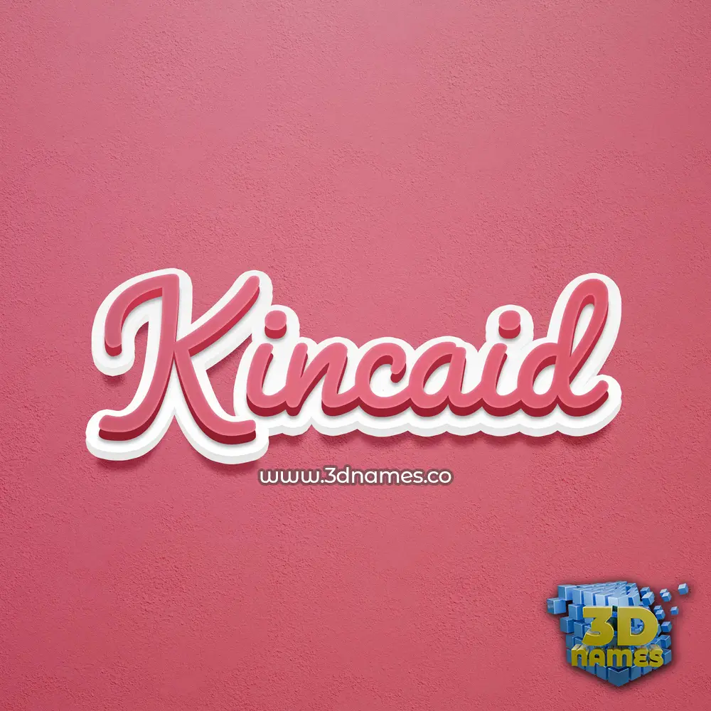kincaid in Red Scribble style - 3D name wallpaper