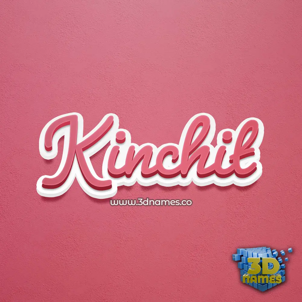 kinchit in Red Scribble style - 3D name wallpaper