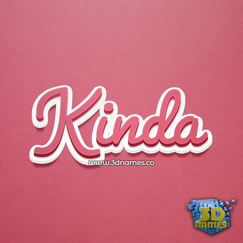kinda in Red Scribble style - 3D name wallpaper