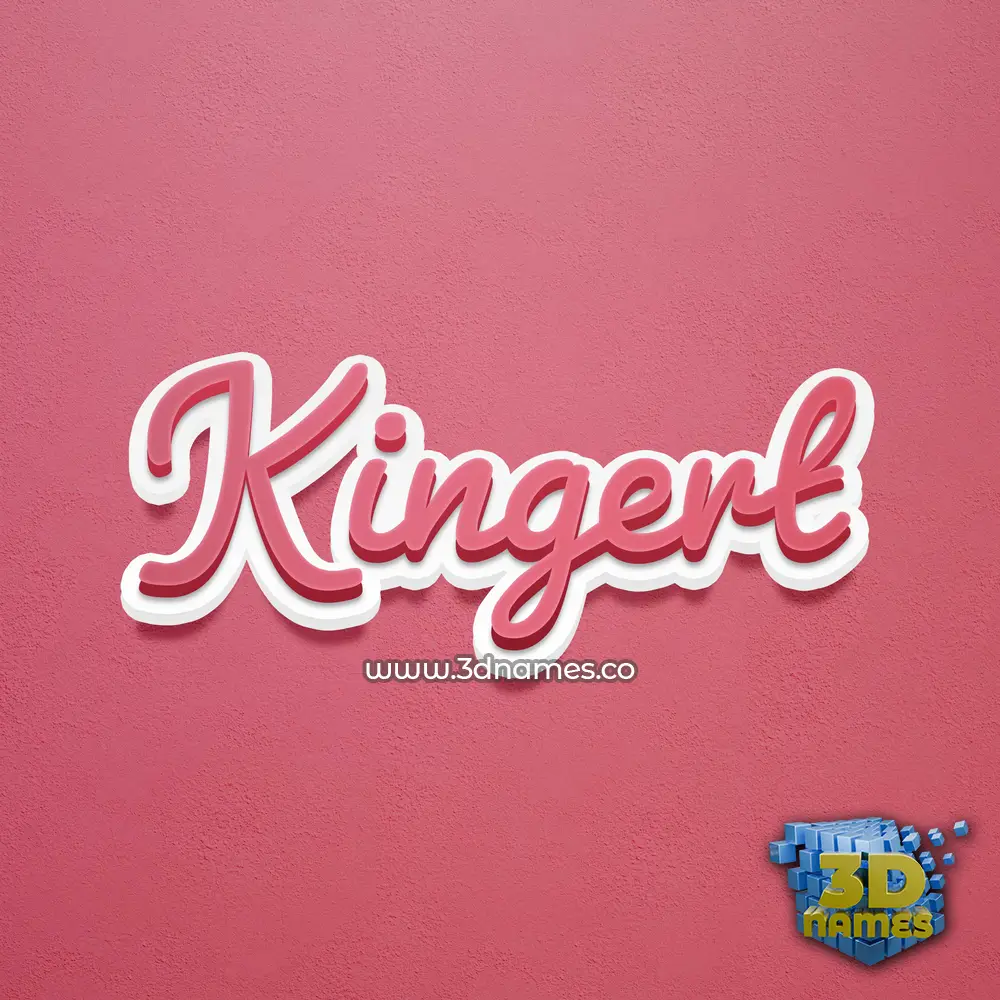 kingert in Red Scribble style - 3D name wallpaper