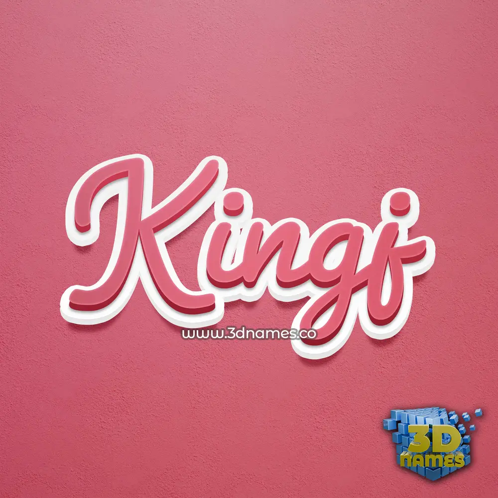 kingj in Red Scribble style - 3D name wallpaper