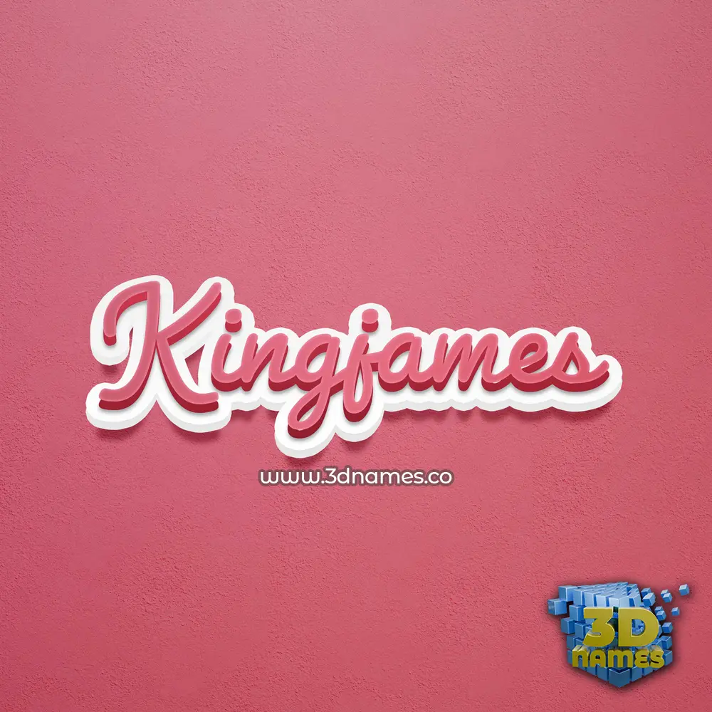 kingjames in Red Scribble style - 3D name wallpaper