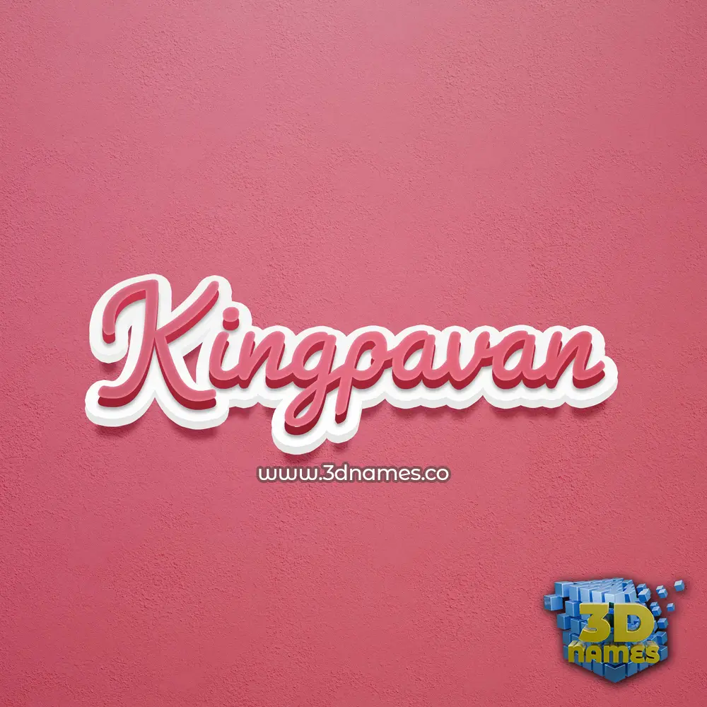 kingpavan in Red Scribble style - 3D name wallpaper