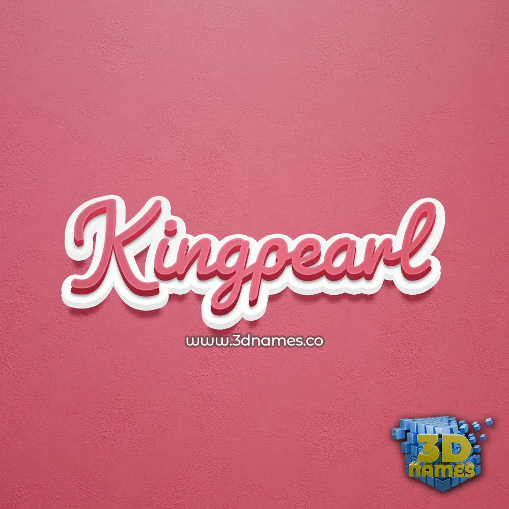 kingpearl in Red Scribble style - 3D name wallpaper