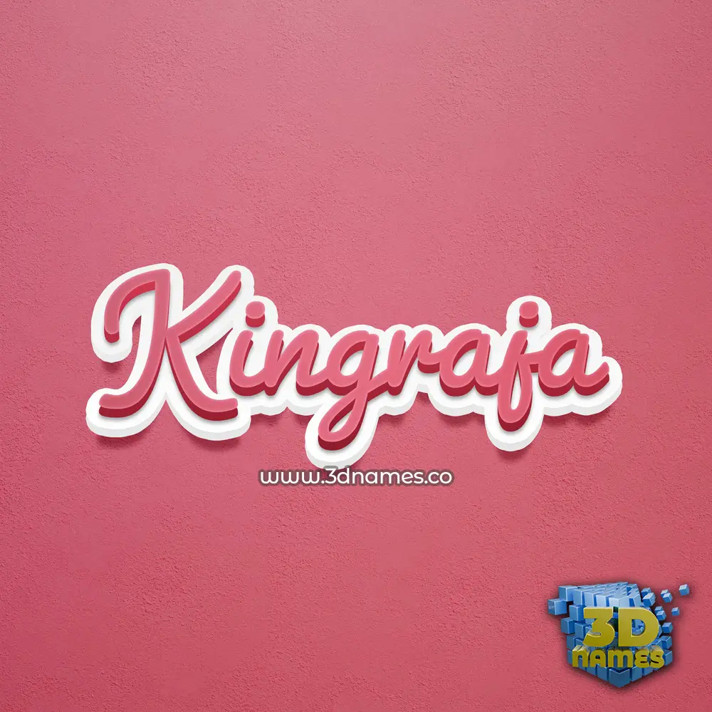 kingraja in Red Scribble style - 3D name wallpaper